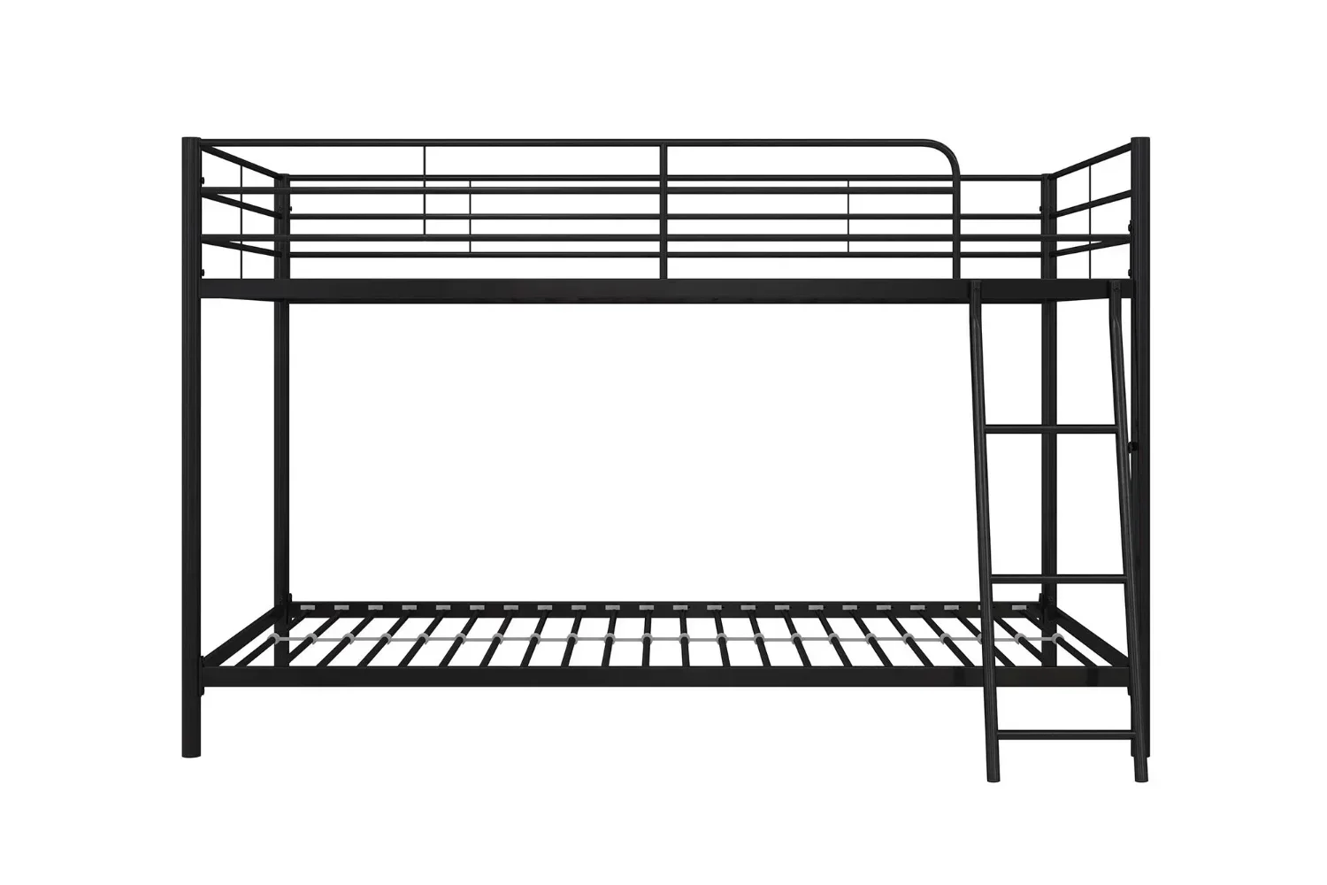 Mainstays Small Spaces Twin-over-Twin Low Profile Junior Bunk Bed, Black kids bed  kid bed  bunk bed camas para niñas