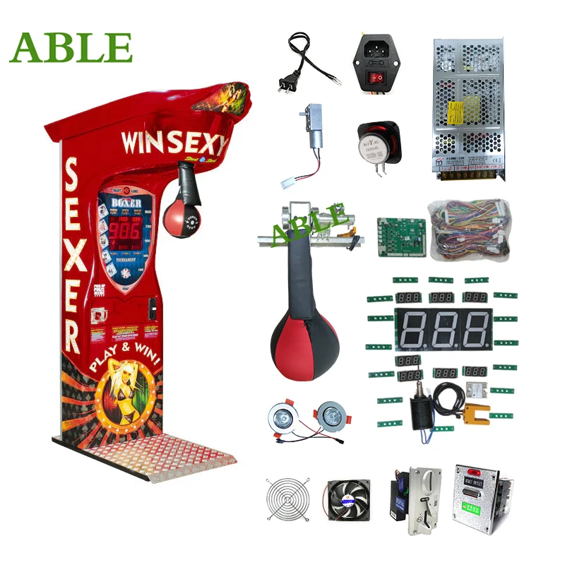 

Arcade Boxer Champion Fighting Boxing Punching Bag Machine Diy Kit Motherboard Coin Operated Ticket Score Prize Amusement Parts