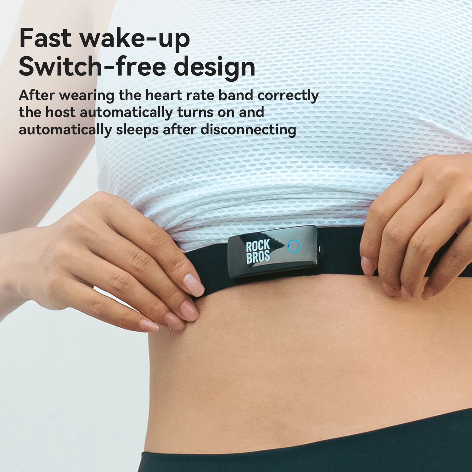 ROCKBROS-H828 استشعار معدل ضربات القلب ، النمل بلوتوث ، ترقية رصد الموارد البشرية مع حزام الصدر ، وضع مزدوج ، الكمبيوتر ، حزام رياضي مقاوم للماء الدراجة