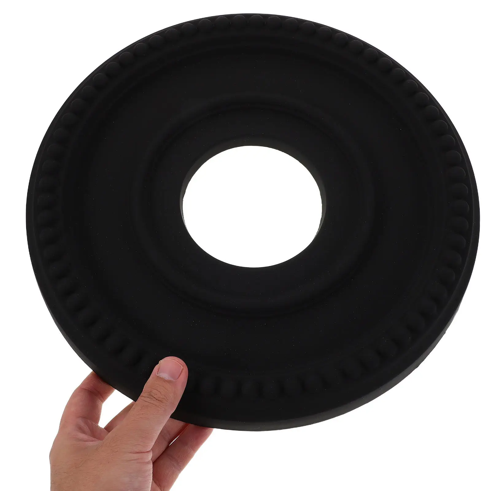 European Style PU Ceiling Canopy Plate Creamy Finish Vintage Ceiling Light Cover Plate for Living Room Study Pendant Fixture