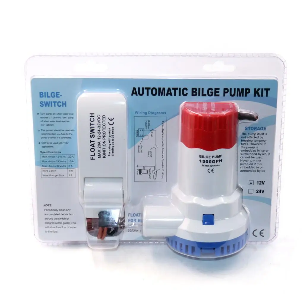 

Marine Bilge Pump 12V Electric Pump for Fishing Boat Bilge Water Removal