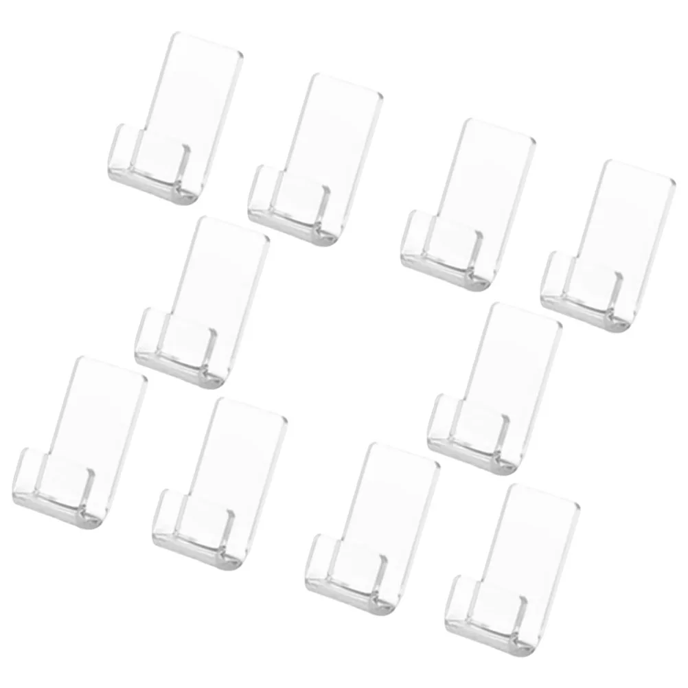 

10pcs Acrylic Record Holder High Transparency Wall Mount Vinyl Hangers Organizer Rack for Albums