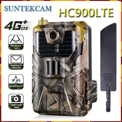 Caméra de chasse et de suivi des sentiers, 4G, 20MP, 1080P, pièges photo, 0.3S, MMS, SMS, SMTP, harmonie quelque part, caméras de surveillance, 44LED, IP65, HC900 Permanence