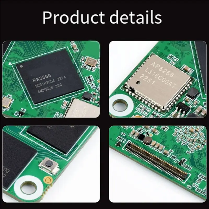 AT02-Core3566 Module Kit With Rockchip RK3566 Quad-Core Processor High-Performance Computing For Raspberry Pi CM4 US PLUG
