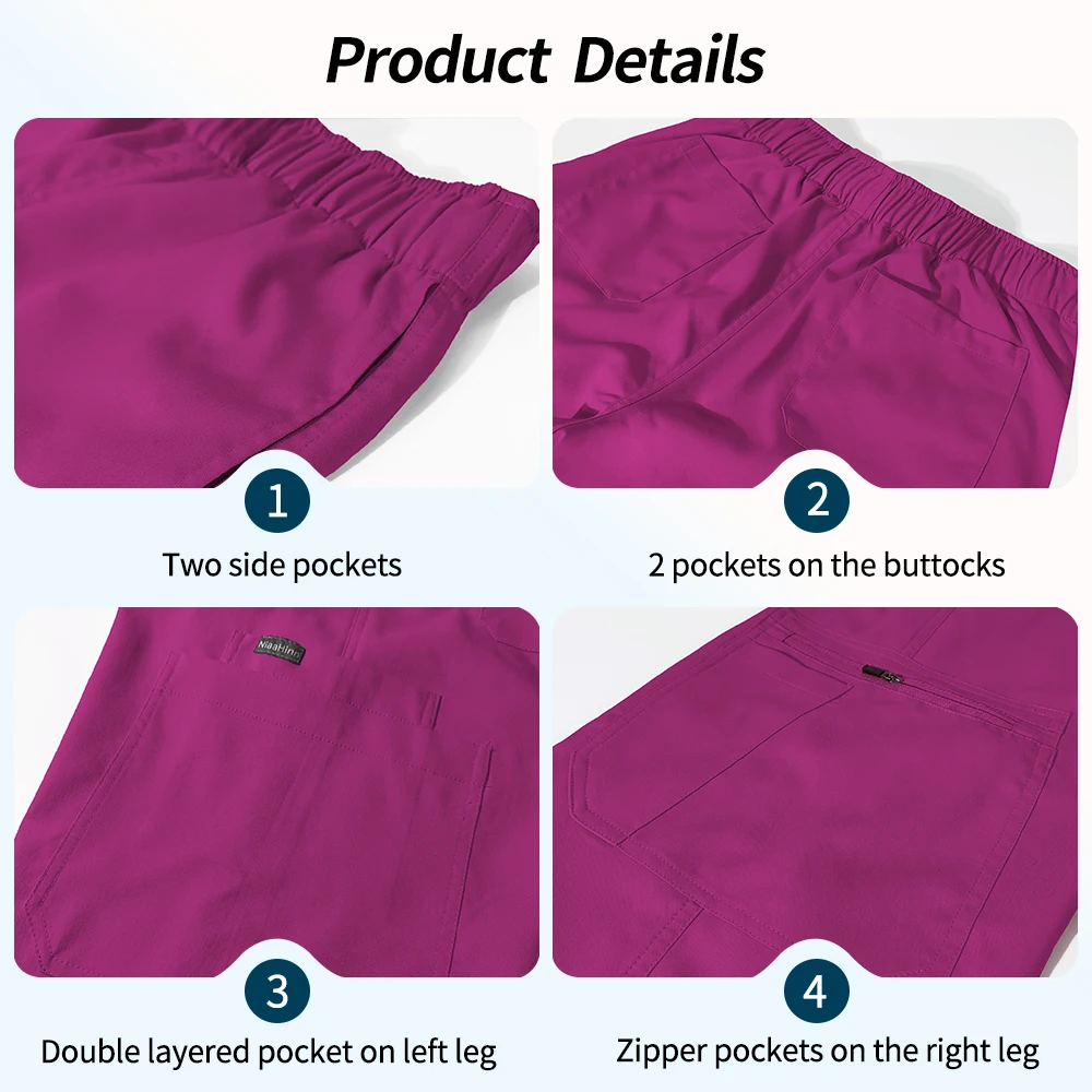 Werkkleding met lange mouwen Beauty Spa-uniformen Dames Ziekenhuis Verplegingskleding Veelkleurige stretchstof Kliniek Verpleegstersaccessoires