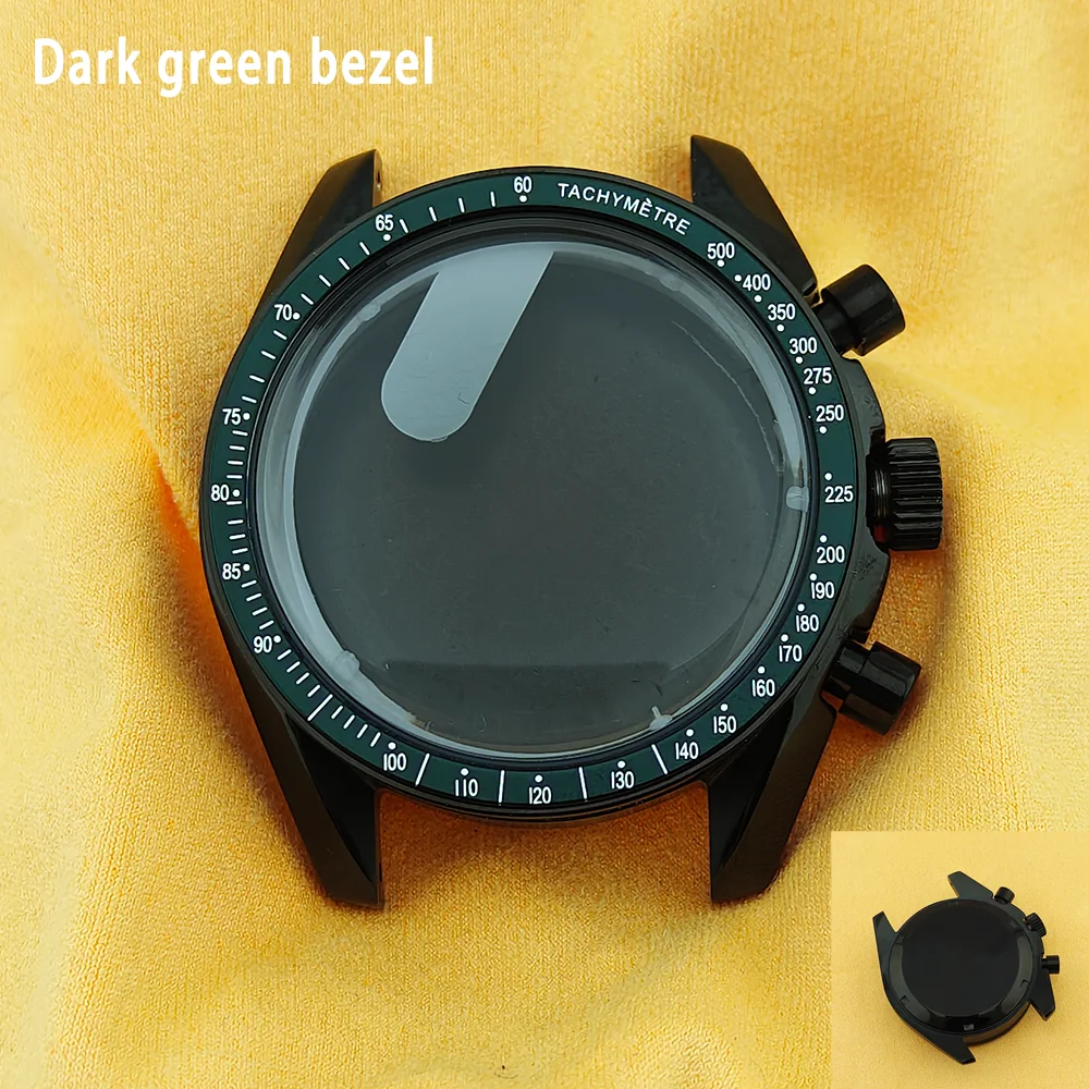 VK63 Case Moon Case Watch 39.7MM Metal Case Moon Pattern Back VK63 Chronograph Case Fits For Speed Master VK63 Case VK64 Case image 4