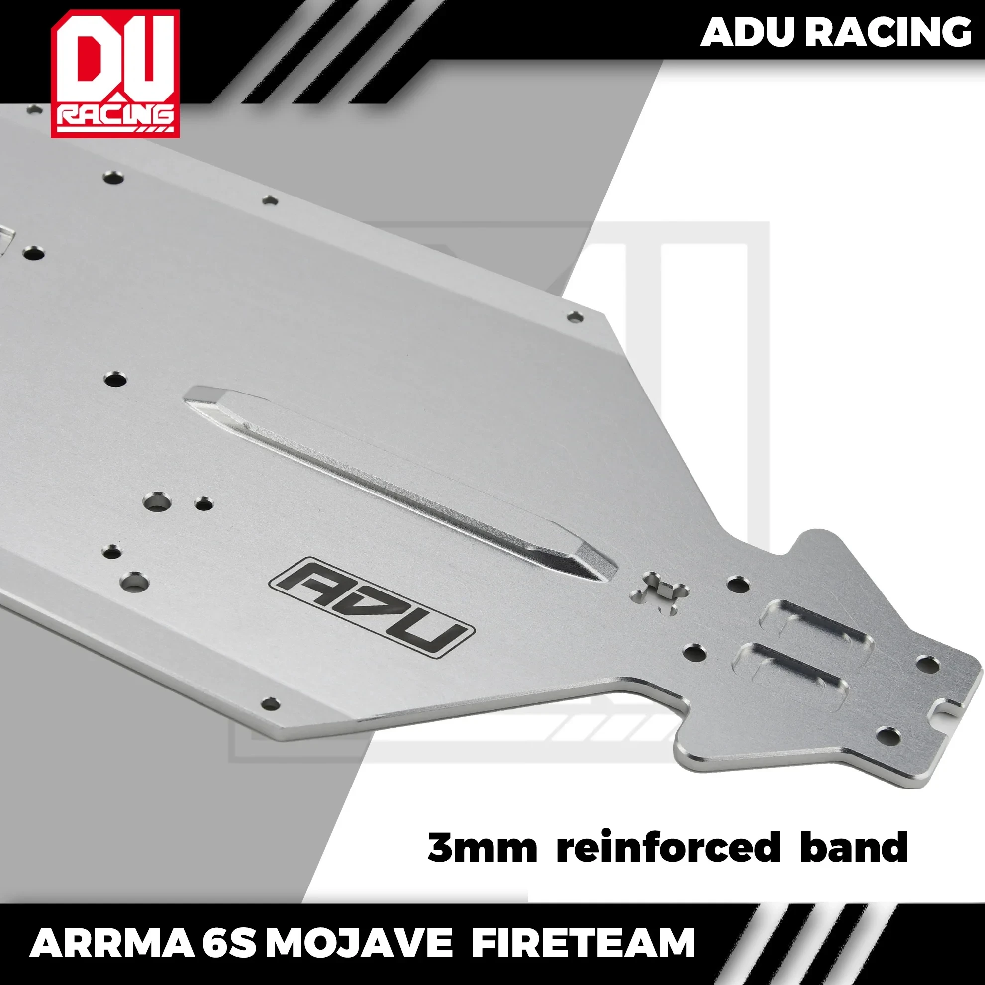 ADU RACING 7075-T6 AL chassis dengan 3mm pita diperkuat untuk ARRMA 6S MOJAVE BIG ROCK FIRETEAM EXB RTR