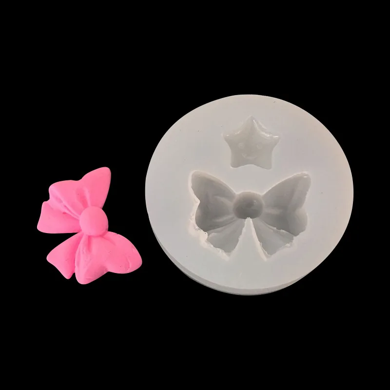 Mirror DIY Crystal Glue Shell Wings Bow Five-Pointed Star Leaf Epoxy Mold Handmade Decorative Pendant Silicone Mould Resin