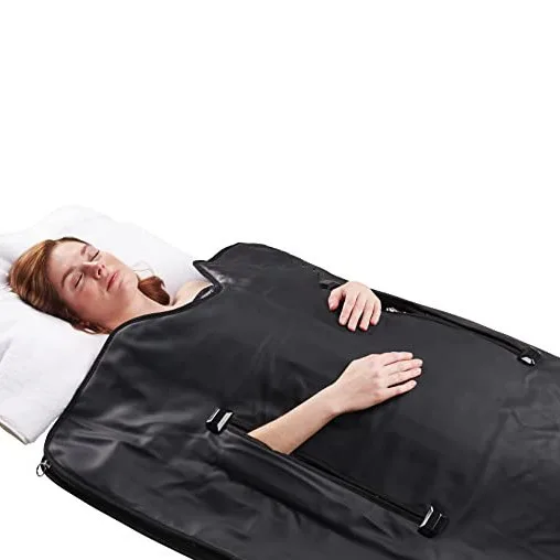 Best-Selling Far-Infrared Sauna Blanket Single-Zone Zipper Hand Access Waterless Home-Use Single-Person Black Model S-110
