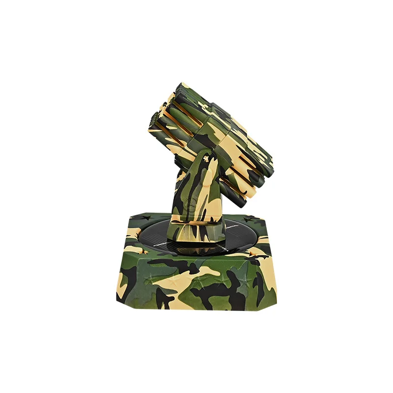 Vehicle mounted anti-aircraft turret model Rotating radar rocket launcher Solar powered rotating fragrance Car weapo ornaments