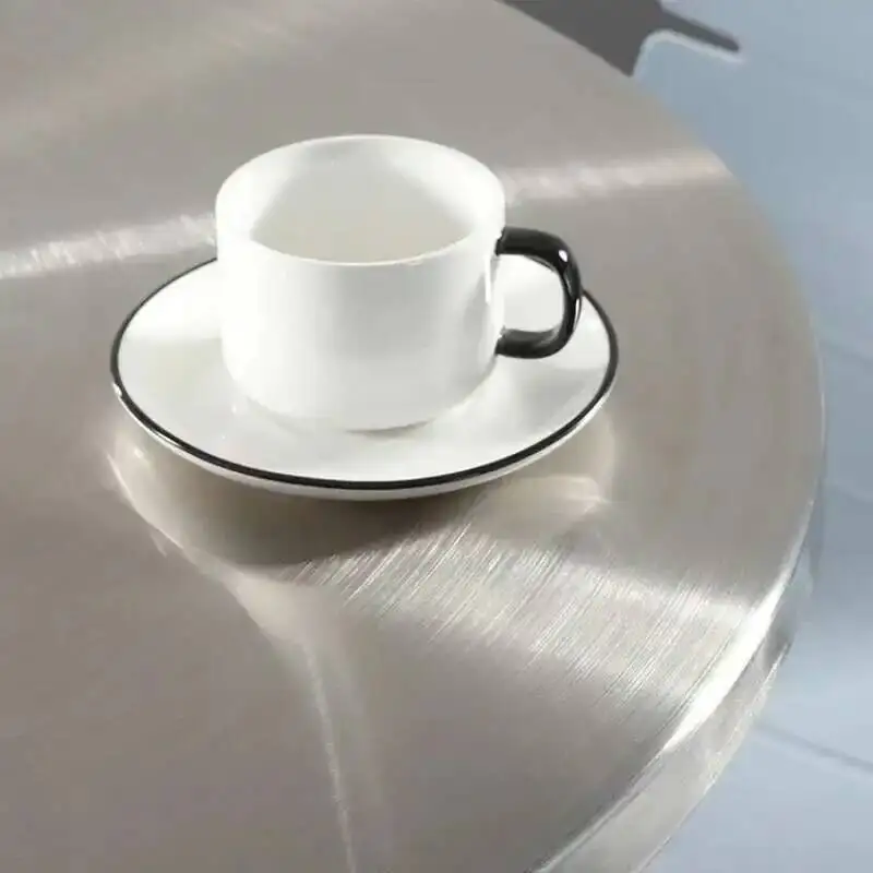 

Bar Stainless Cafe Steel Dining Outdoor Table Round Table Furniture for Home Portable Mobile Simple Restaurants Metal Tables