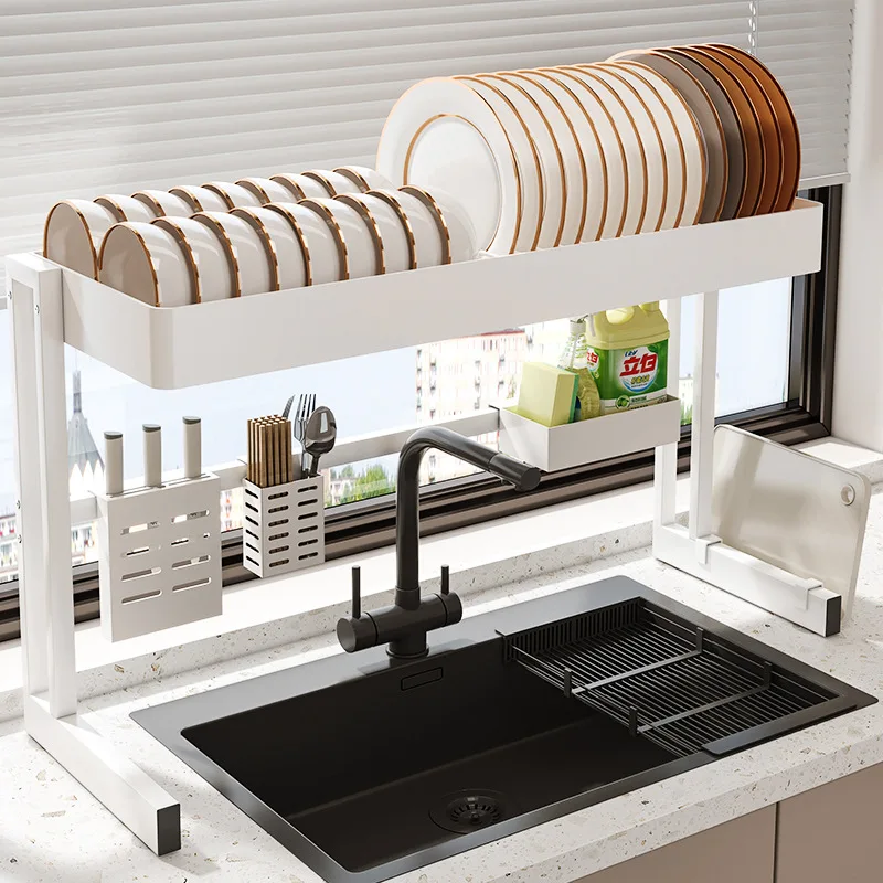 Kitchen sink storage rack, dishwashing sink, dish rack, sink rack, storage rack, countertop multifunctional bowl and drain rack