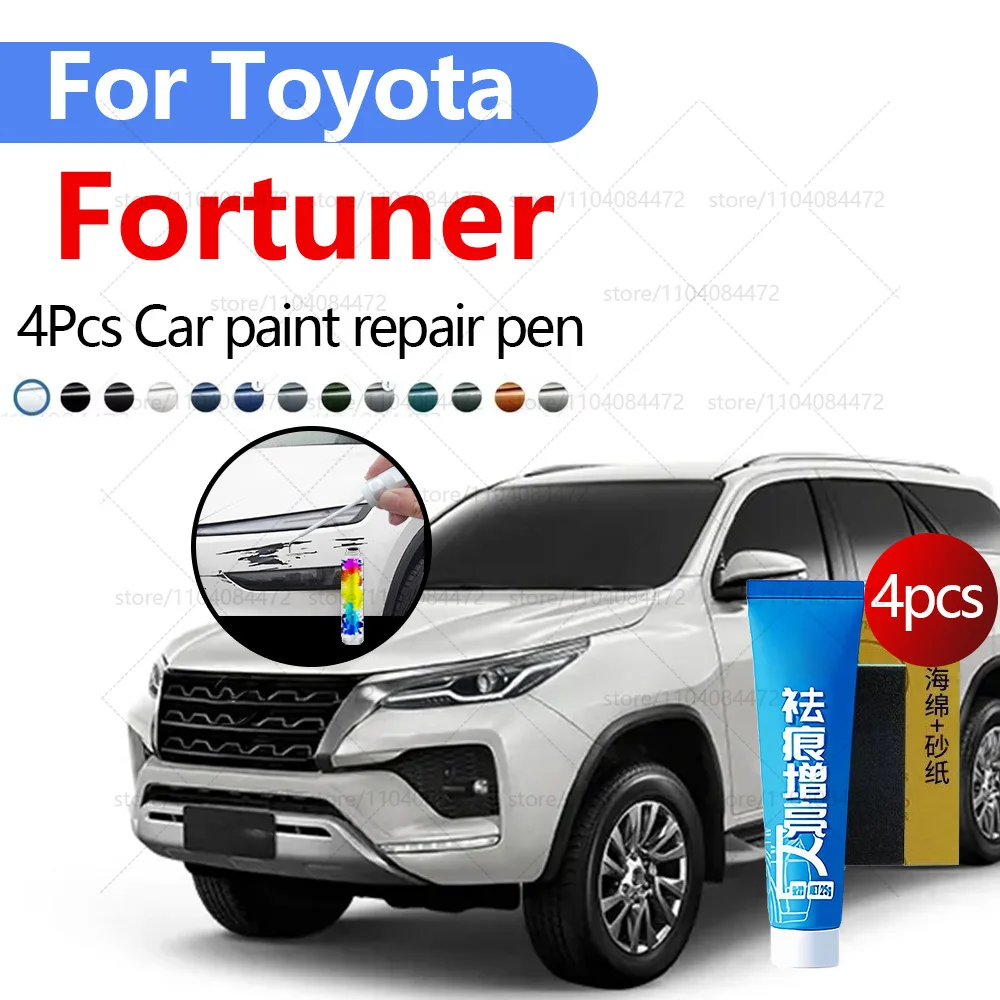 

Ручка для ремонта автомобильной краски для Toyota Fortuner 2004-2025 гг., аксессуары для ремонта царапин, 4 шт., черная, бронза, красный, белый, серебристый, синий