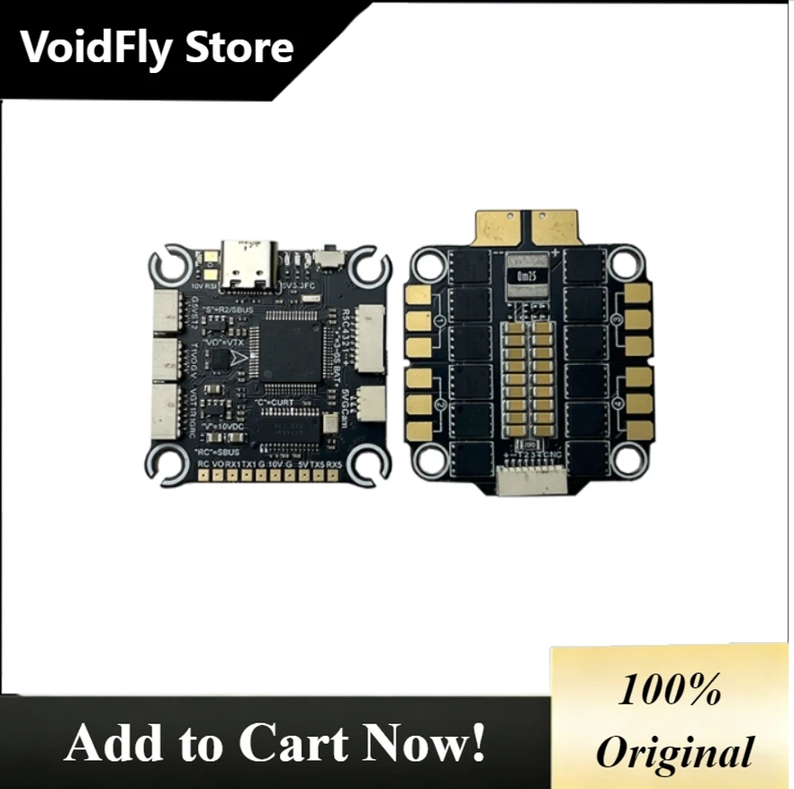 VoidFly F460 MPU6000 60A STACK F405 Flight Controller BLHELI-S 60A 4in1 ESC 30X30mm RC FPV Racing Freestyle Drone Aircraft