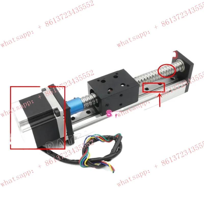 CBX1605 Ballscrew Linear Stage Actuator 100/200/300/400/500/600mm & Square Linear rail   Nema23 Stepper Motor for CNC XYZ Axis