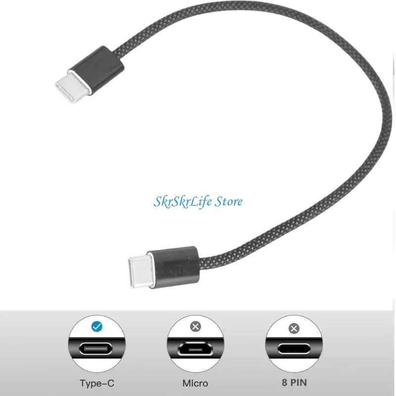 E65E USB C Fast Charging Wire Line Support 480Mbps Data Sync for Laptops Smartphones