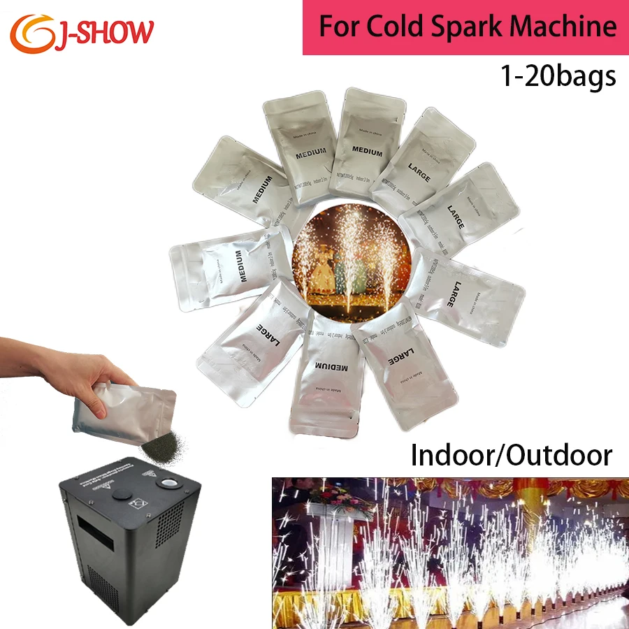 1-20 Bags Ti Powder for Cold Spark Machine Fountain Wirework Consumables MSDS Wedding Sparkler Machine Indoor Outdoor Dust