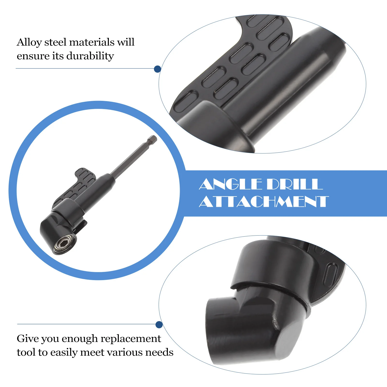 

105 Degree Angle Drill Attachment Electric Screwdriver Adapter Durable Alloy Steel Craftsmanship Professional Non-Professional