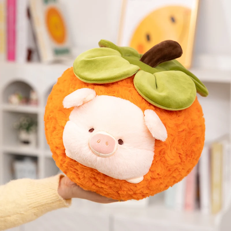 

Plush Stuffed Pig Toys Persimmon Pillows Cushions Home Decor Small Persimmon Pendants Birthday Gifts