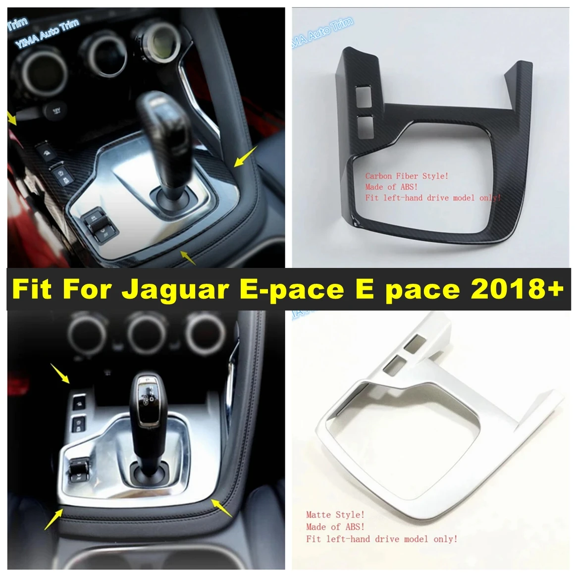 

Transmission Stalls Gear Shift Box Frame Cover Trim Fit For Jaguar E-pace E pace 2018 - 2023 Car Styling Interior Accessories