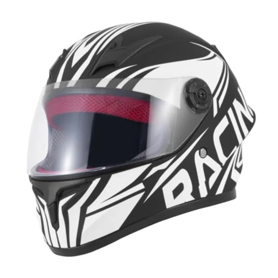 

full face motorcycle helmet for ATV dirt bike electric bike 4-wheeler quad go-kart street racing, ABS plastic, matte black, DOT
