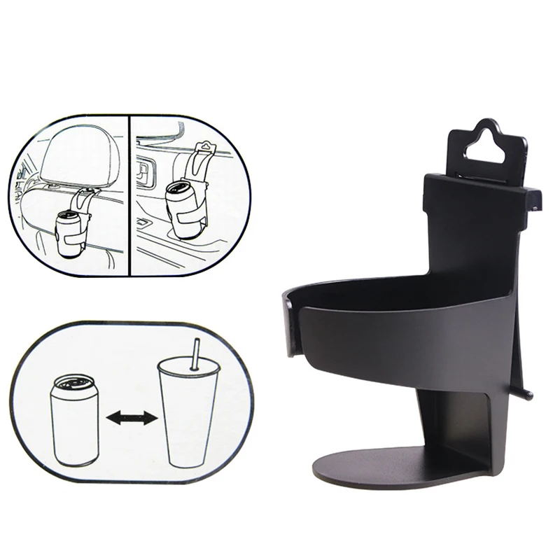 Portavasos Universal ajustable para coche, soporte negro para botella de bebida, montaje en puerta de camión, 1 unidad