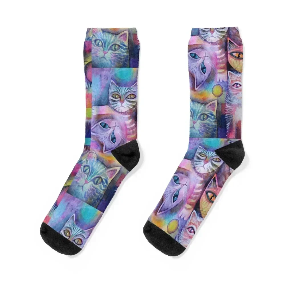 

Mother cat and kittens II Socks kawaii essential shoes Lots Socks Men Women's floor floral Non-slip Designer Man Socks Women's