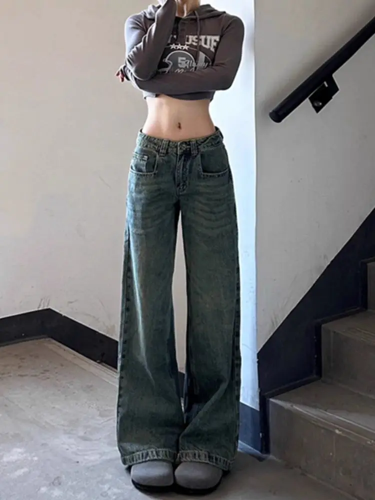 Women'S Low Rise Jeans Downtown Style Straight Leg Regular Fit Standard Cut Female Trousers Denim Ladies Fashion Comfortable