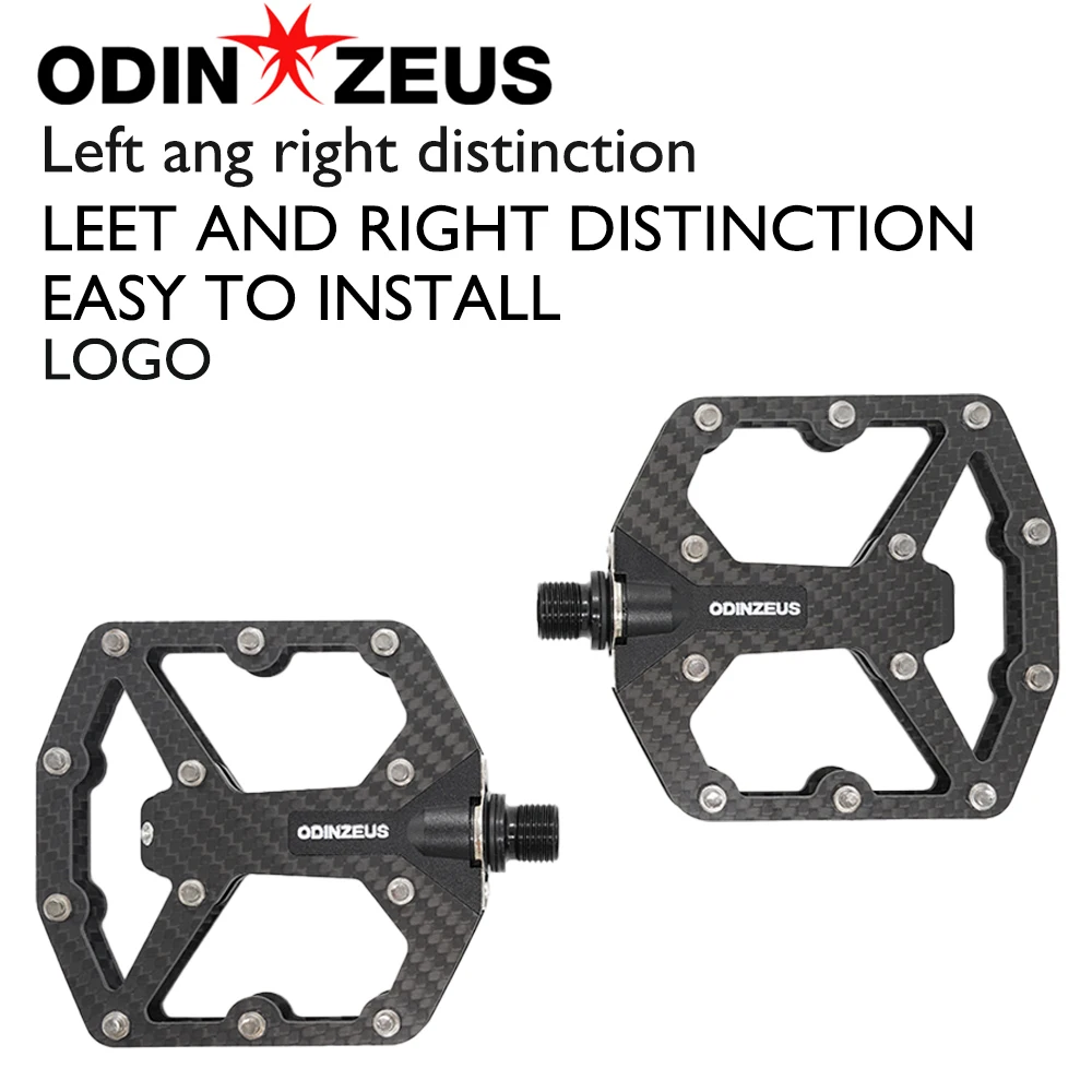 

Odinzeus Carbon Bicycle Pedals, Aluminum Alloy Bearings, MTB Road Bike Pedals, Waterproof, Anti-skid, Wide Bicycle Flat Pedals