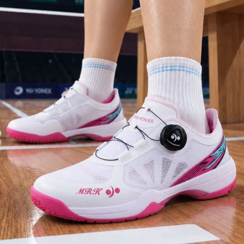 2026 Hot Sale Badminton Mans Shoes Breathable Indoor Court Men Shoe Unisex Tennis Shoes Men Quick Lacing Table Tennis Shoe Man