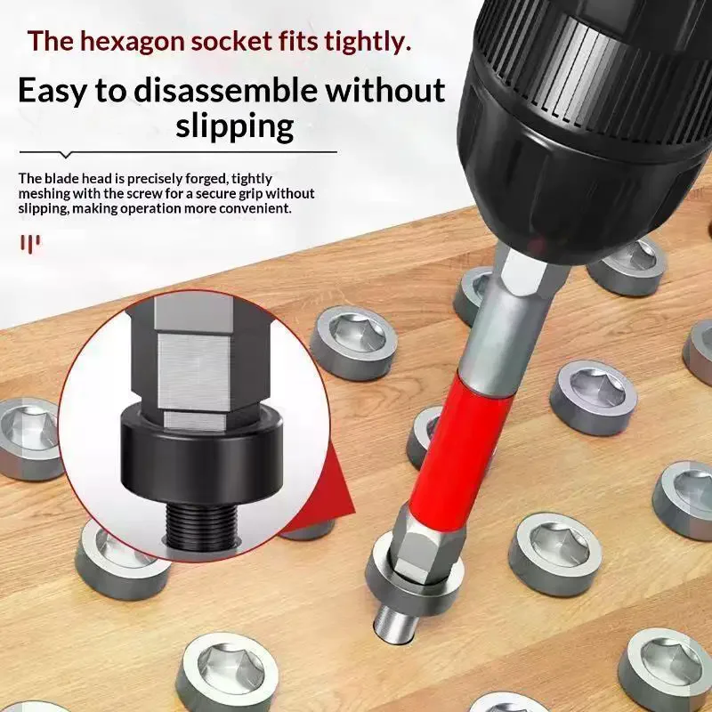 Strong Magnetic Screwdriver Set: 3/6Pcs 65/100mm 6.35mm Hex Shank Electric Bits 1.5mm To 6mm