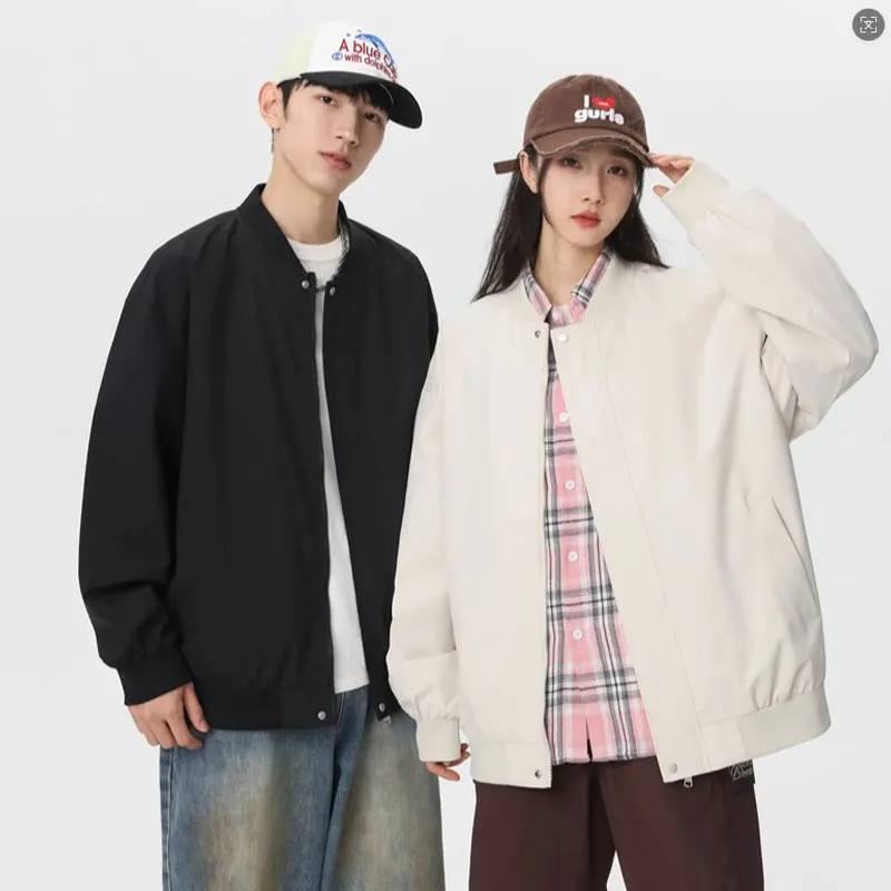 Frühlings-Herbstjacke, winddicht, wasserdicht, klassische Stehkragenjacke, lässig, Sport, Laufen, Baseball, lässig, Sport, Paarjacke
