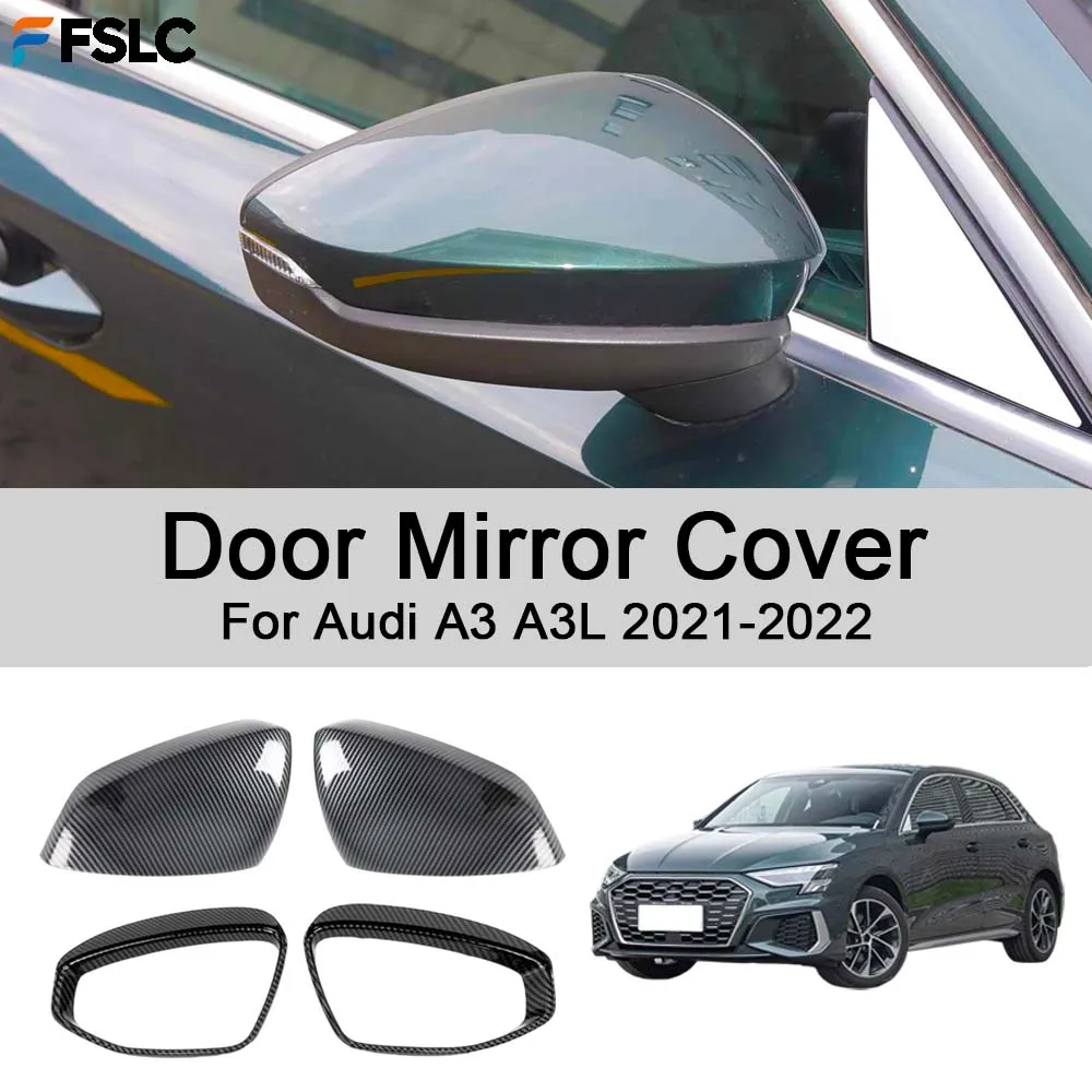 

Car Rearview Accessories Door Mirror Cover For Audi A3 A3L 2021-2022 Car Stickers Decoration Exterior Upgrade
