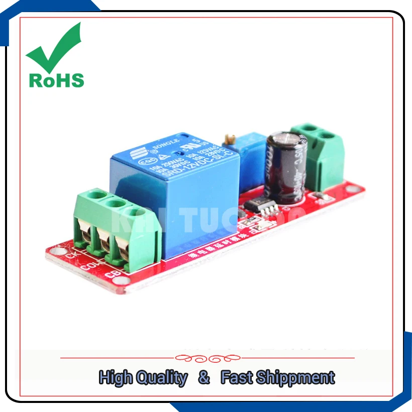 NE555 time delay module monostable switch delay switch (12V) automotive electrical relay times delay board