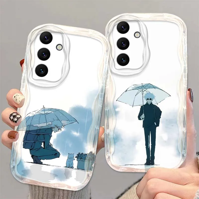 

J-Jujutsu K-Kaisen Geto Gojo Phone Case For Samsung A73 A72 A71 A56 A55 A54 A53 A52 A51 A32 A36 A26 A25 A13 A14 5G Wave Oil