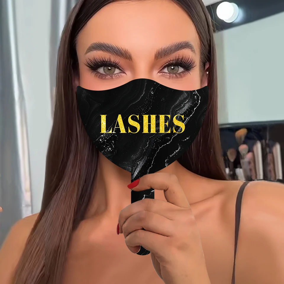 2 Piezas Accesorios de Foto para Técnico de Pestañas PVC Suave de Mano Tarjetas de Belleza para Redes Sociales Salón de Pestañas Herramientas de Exhibición 5