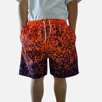 Men's Vintage Floral Beach Shorts 2025 Hawaiian Summer Swim Trunks Casual Boho Island Print Board Shorts for Vacation Men