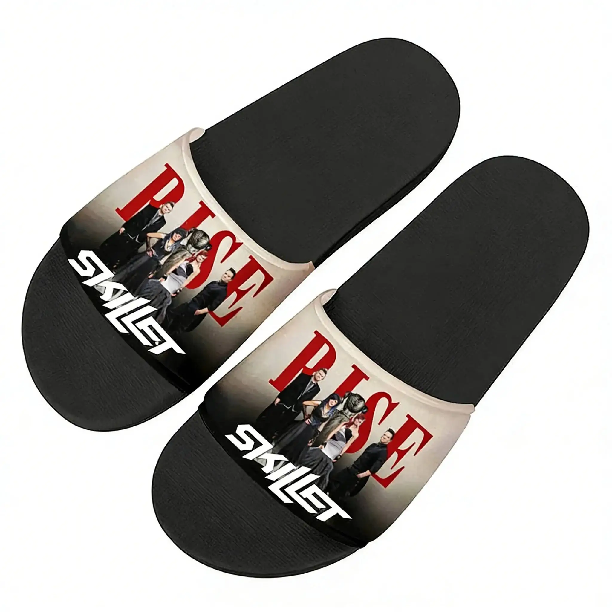 Skillet Rock Band Slippers Home Water Shoes Hip Hop Singer Cool Mens Womens Teenager Beach Pool Sandals Custom Summer Slipper