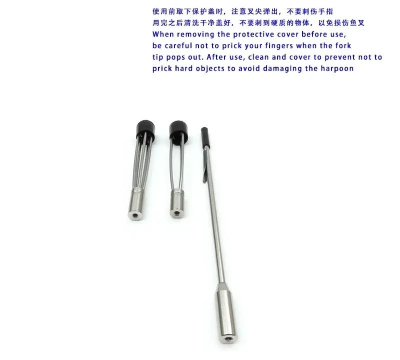 Detachable 3‑Piece Aluminum Spearfishing Pole, Stainless Steel Barbed Spear Tip for Freediving Beach Collecting Gear