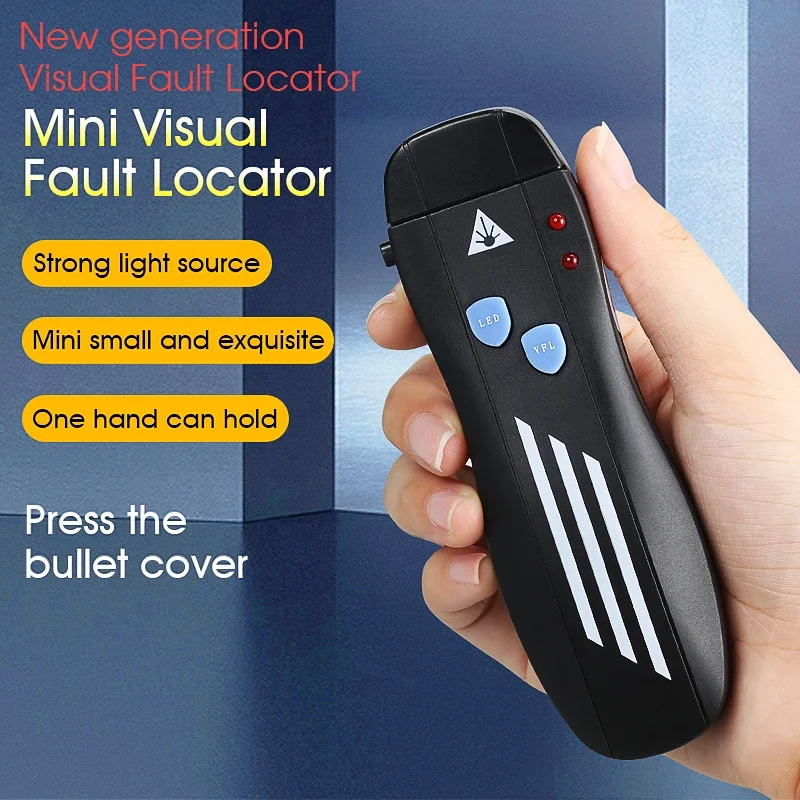 

COMPTYCO-VFL Mini Fiber Optic Light Source, Visual Fault Locator, Charging Battery, Optional LED Light, 5 ~ 50MW