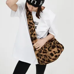 Large Capacity Zebra Print Leopard Crossbody Bag For Women Shoulder Bag Women Canvas Handbags Ladies Simple Versatile Bag