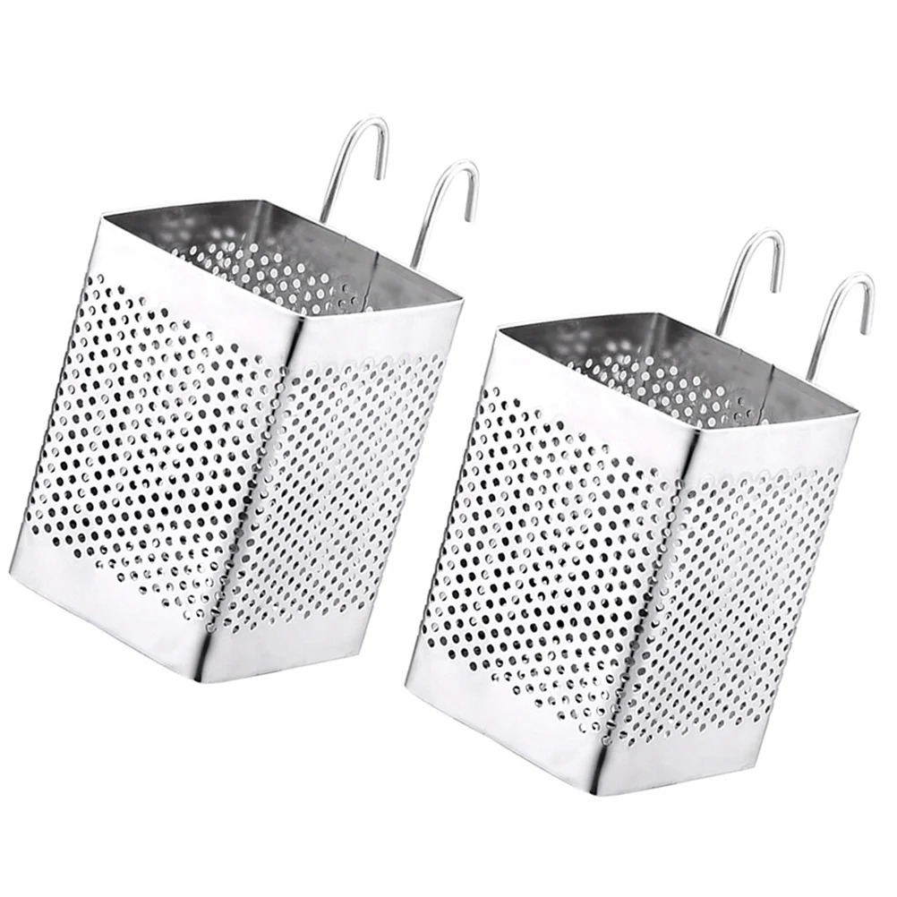 

2 Pcs Chopstick Draining Rack Chopsticks Storage Container Tableware Practical Organizer Silver