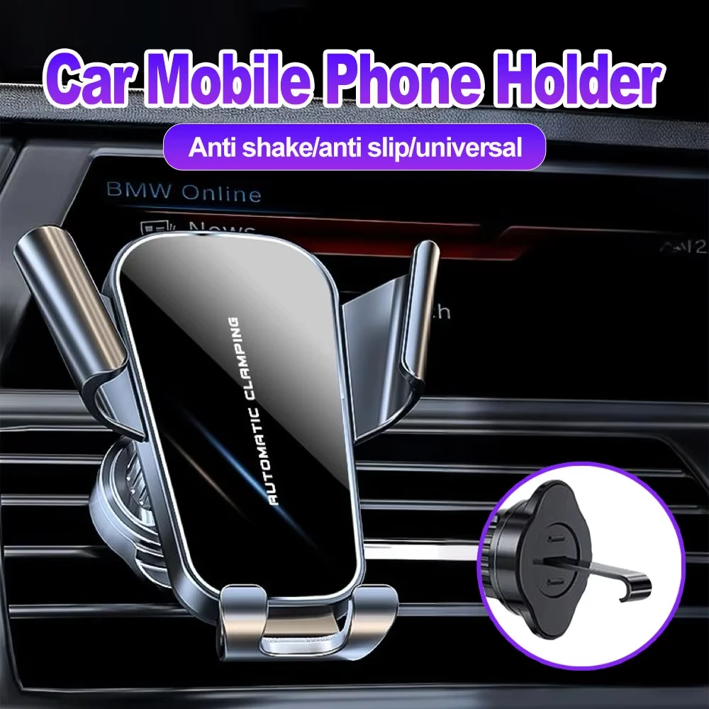 Suporte para celular para carro, clipe para ventilação de ar, suporte para celular, smartphone, gps, suporte para dispositivos móveis de 5-7 polegadas
