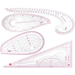 4pcs Sewing Ruler Set, Suitable for All Kinds of Clothing Production Measurement and Calibration