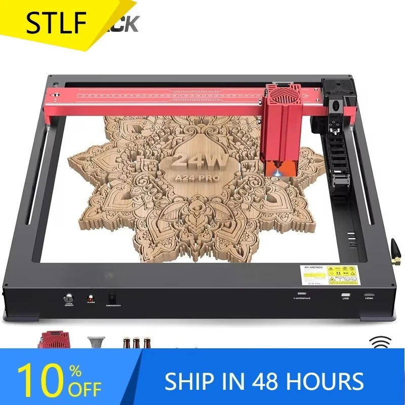 

Xiangyin A24 X24 Pro 120W Intelligent CNC Machine With Tank Chain Personalized DIY Customized Engraving Machines