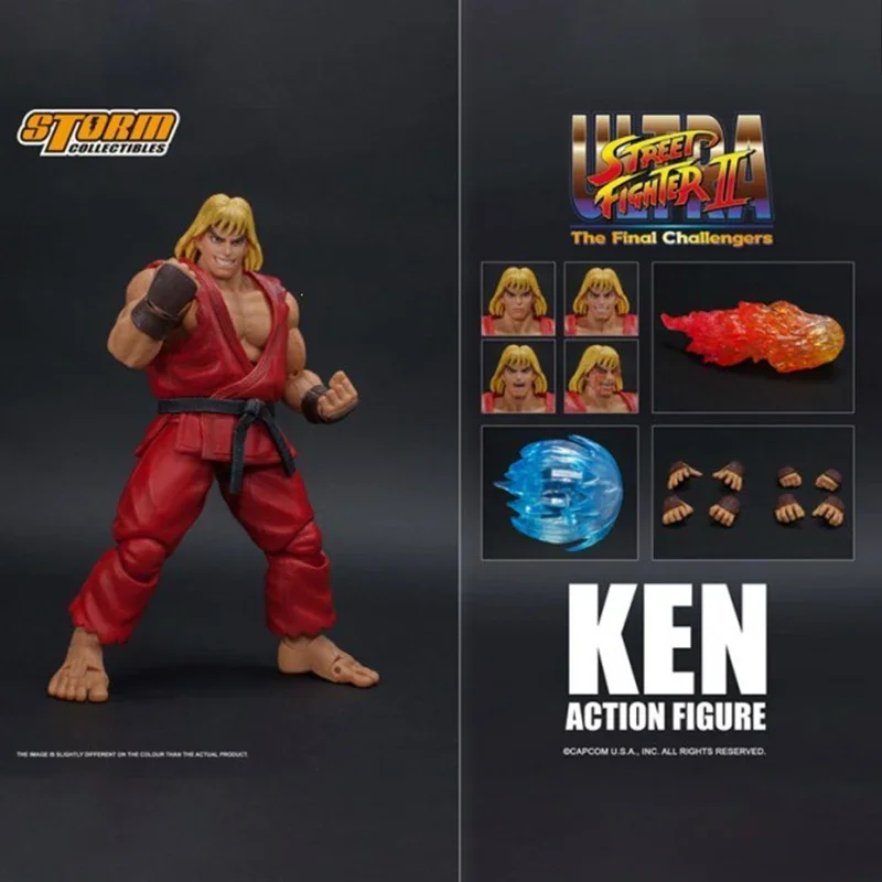 

Original Storm Toys 1/12 Ken Four-headed Carving Street Fighter Ii Soldier Model Full Set 6'' Action Figure In Stock