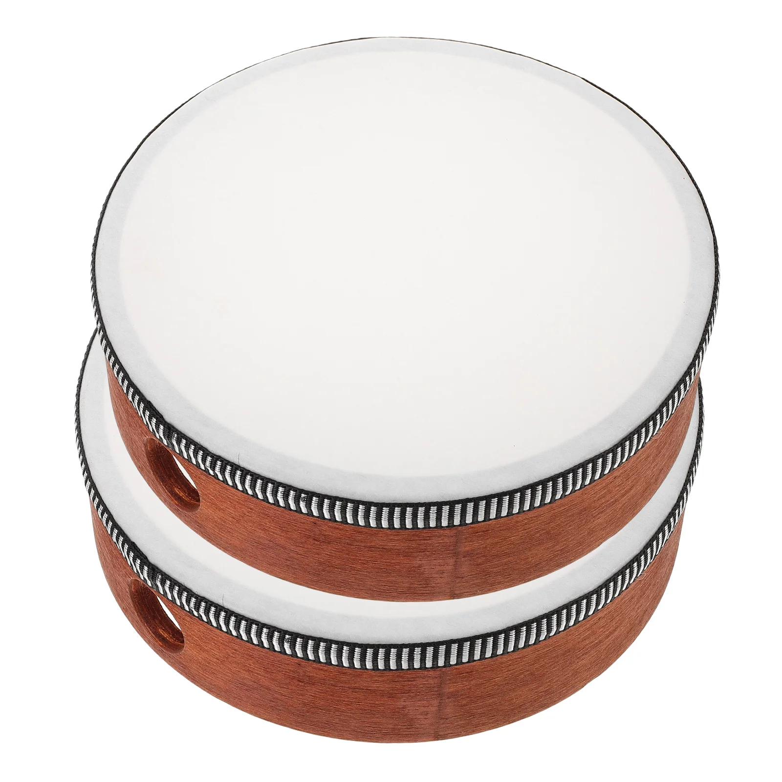 

2Pcs Wood Hand Drum Design Versatile Use Early Education Children Percussion Musical Instrument Baby Music Playing