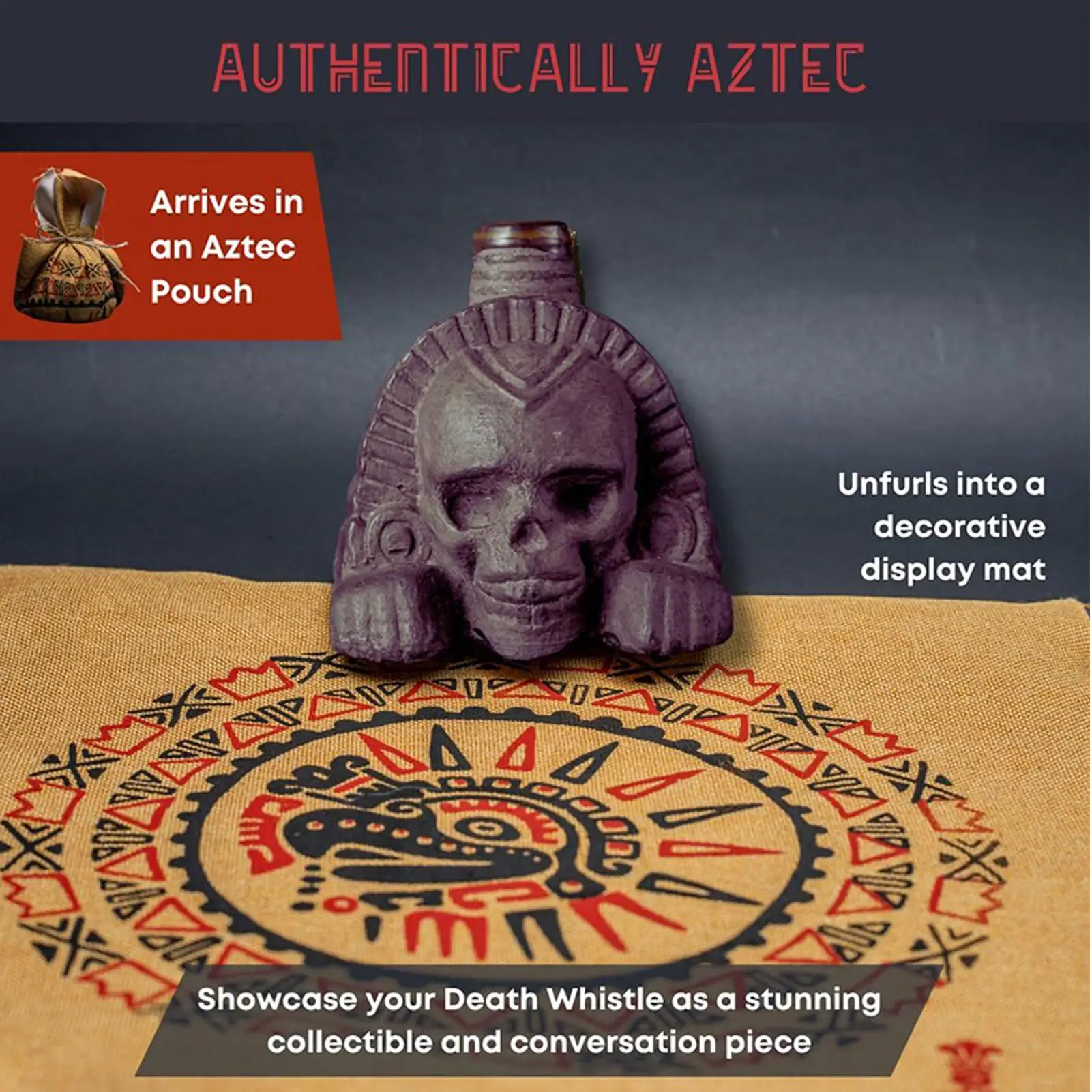 Gothic Aztec Whistle Loud Spookys Aztec Scary Death Whistle Realistic Human Screaming Aztec Ghost War Whistle Skull Head