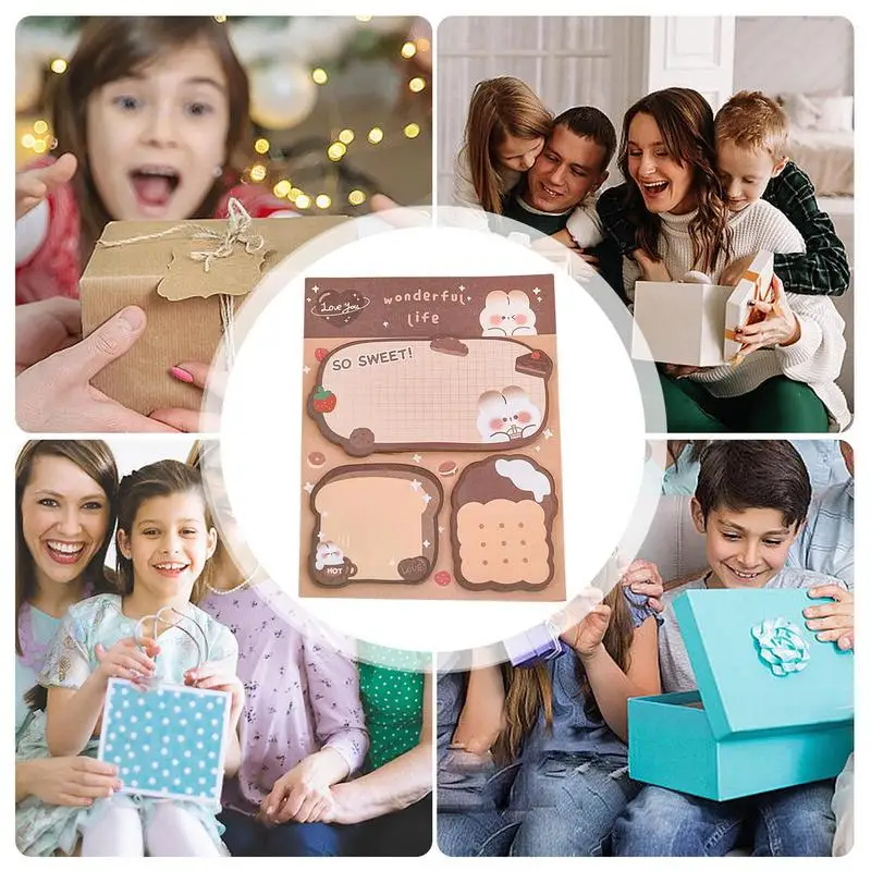 بطانات ملاحظات لاصقة على شكل حيوانات كرتونية مزخرفة ، ملاحظات لاصقة لطيفة ، علامات صفحة المفكرة ، مستلزمات علامة تبويب ملونة