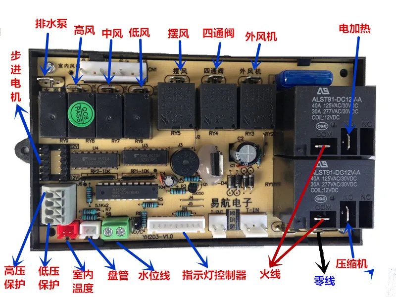 

Central air conditioning universal auxiliary heating computer board, universal control modified board version circuit board